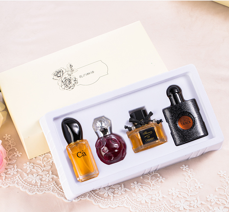 4 Pcs Ladies Perfumes Flowers Long Lasting Women Eau de Parfum Different Fragrances Business Deodorants Gifts