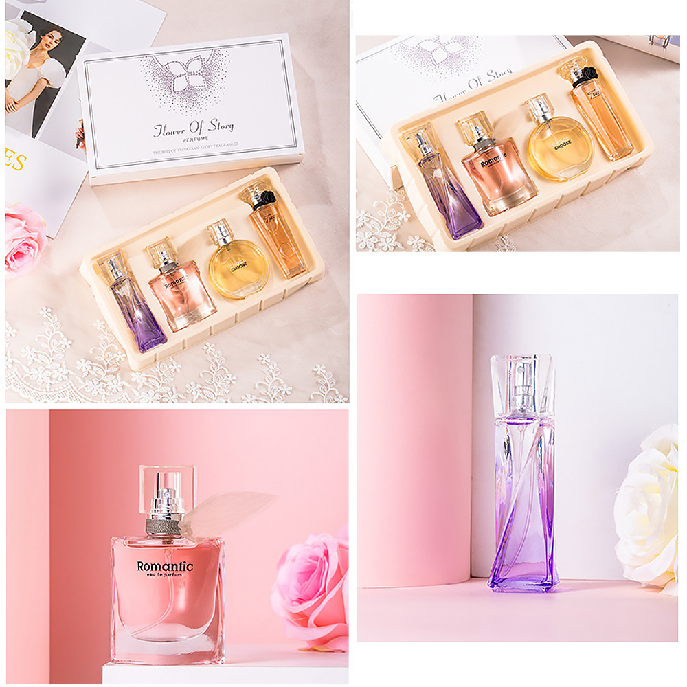 25ml*4 Bottles Ladies Perfume Set Perfume Set Perfumes Flowers Different Fragrance Women Eau De Parfum Long Lasting Business Deodorants Gifts