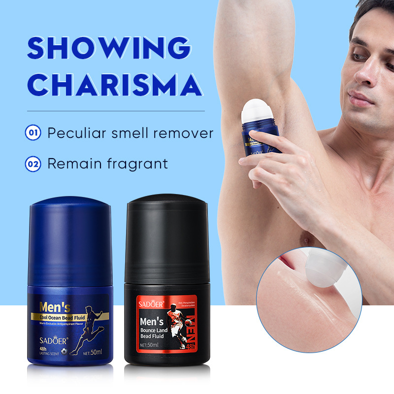 2Pcs Men Bead Fluid Exclusive Antiperspirant Flavor Deodorization