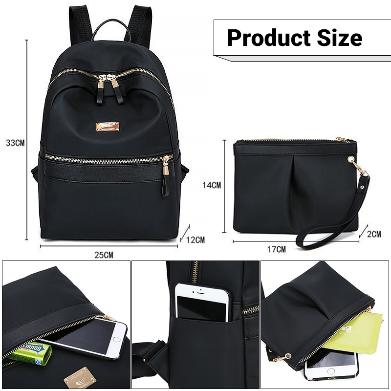 2 In 1 Ladies Backpack Bag School Bags Casual Bag Women Purse Mini Bag