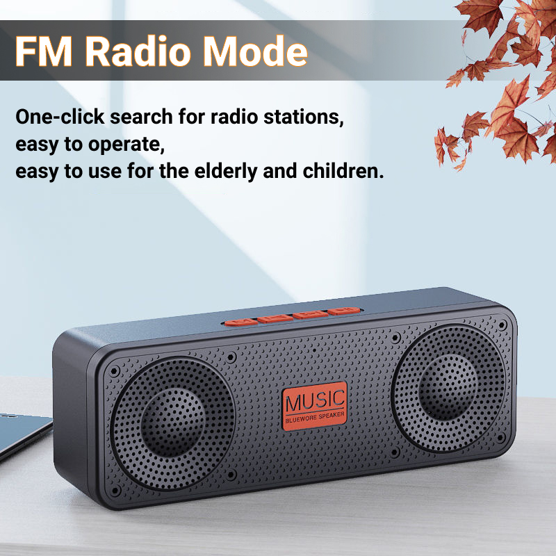 Portable Bluetooth Speaker  TF Card FM Mode HD Sound Quality FM Music