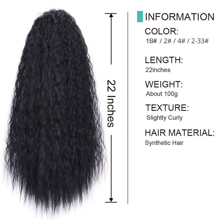 Aisi Hair Long Curly Ponytail Hair Extension Synthetic Clip In
