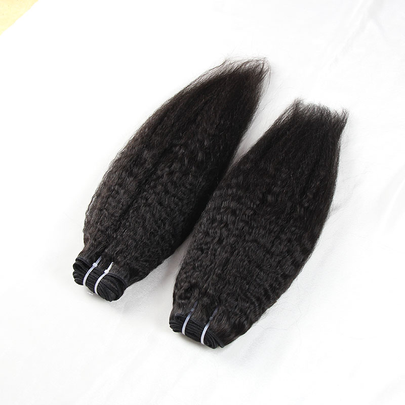 Indian Human Hair Kinky Straight Hair 3 Bundles 100g/pcs Hair 100% Unprocessed Virgin Hair Weft