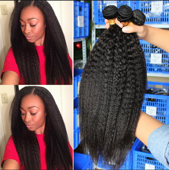 Indian Human Hair Kinky Straight Hair 3 Bundles 100g/pcs Hair 100% Unprocessed Virgin Hair Weft