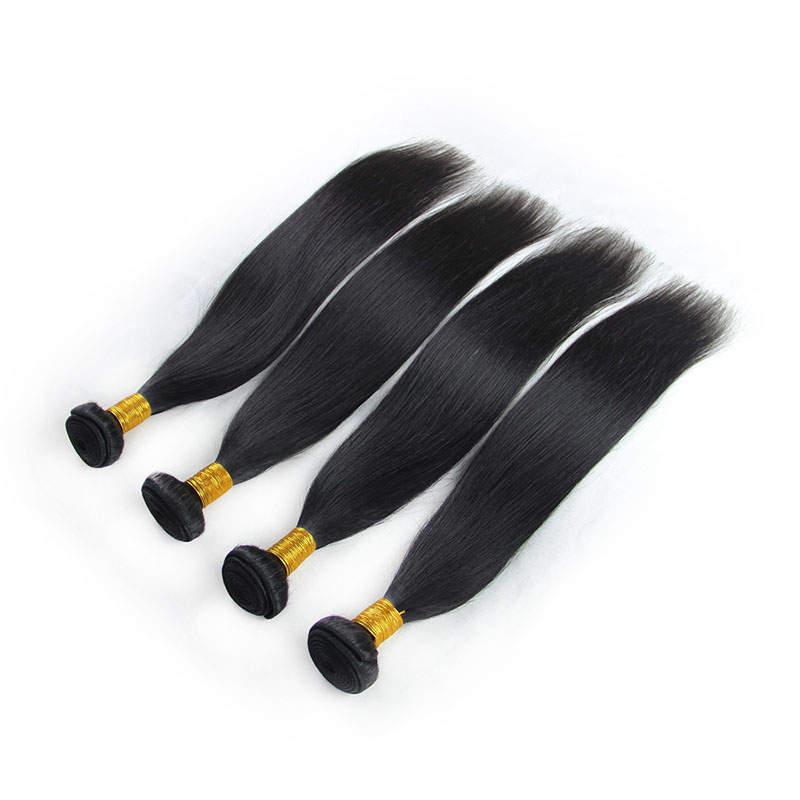 Filipino Straight Hair Bundles 8&apos;&apos;-24&apos;&apos; 8A Unprocessed Human Hair Weave 100g/pcs Natural Color