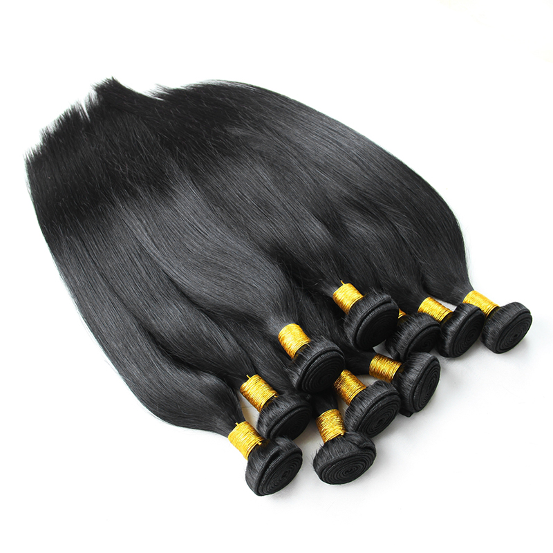 Straight Human Hair Bundles Chinese Human Virgin Hair Weave 100g/pcs Natural Color