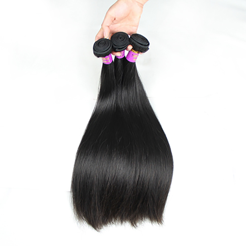 Straight Human Hair Bundles Chinese Human Virgin Hair Weave 100g/pcs Natural Color