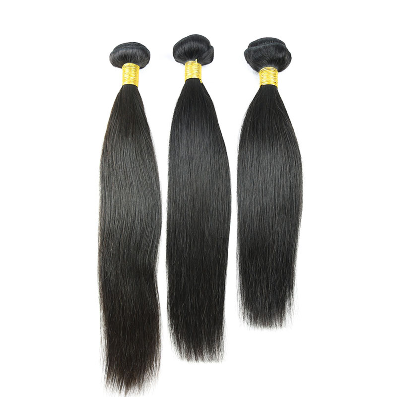 Straight Human Hair Bundles Chinese Human Virgin Hair Weave 100g/pcs Natural Color