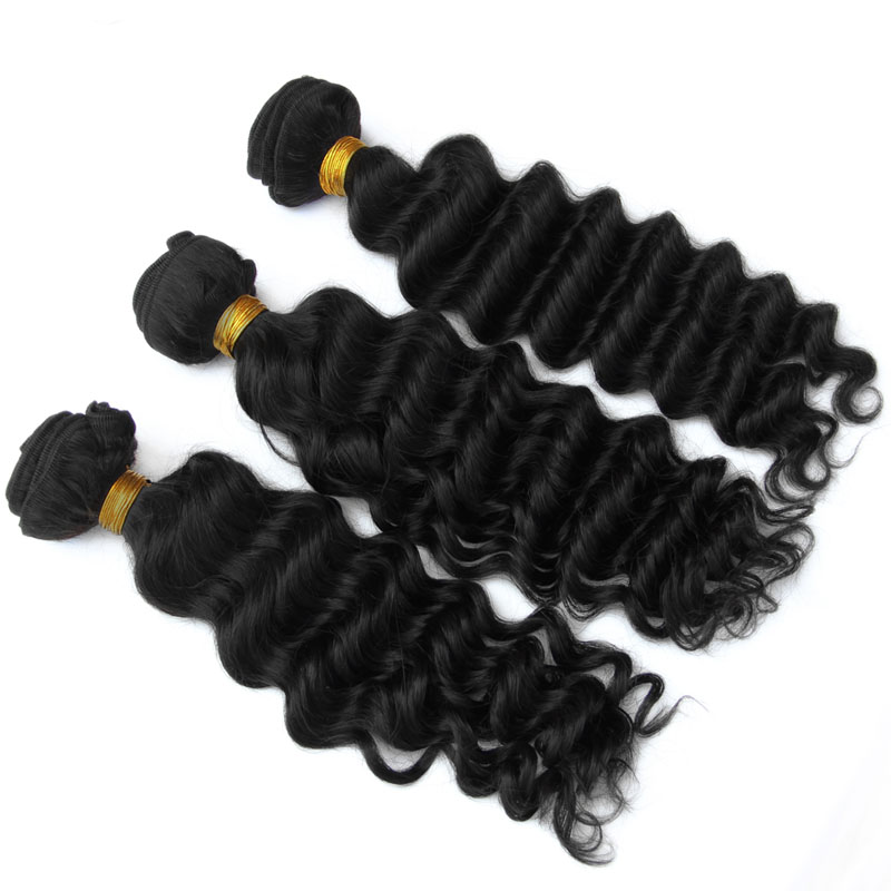 Deep Wave Top 8A Brazilian Human Hair 100g/pc Natural Color 100% Unprocessed Virgin Hair Extensions