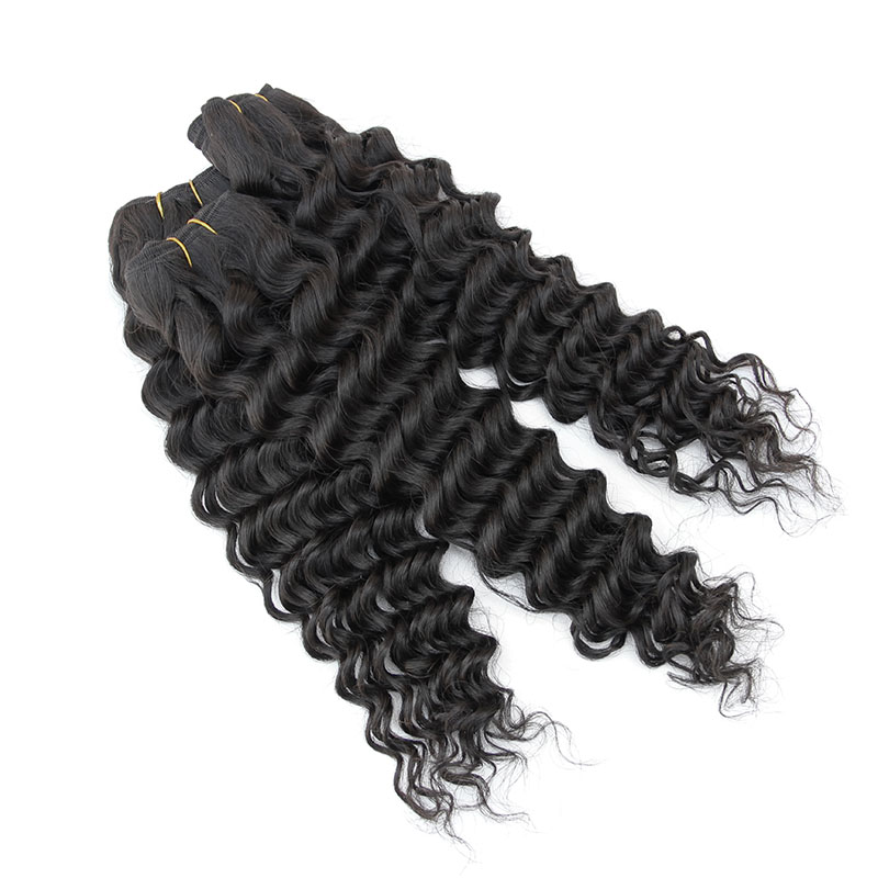 Deep Wave Mongolian Hair Curly Weave Virgin Human Hair Weaving 100g/pc 8&apos;&apos;-30&apos;&apos;