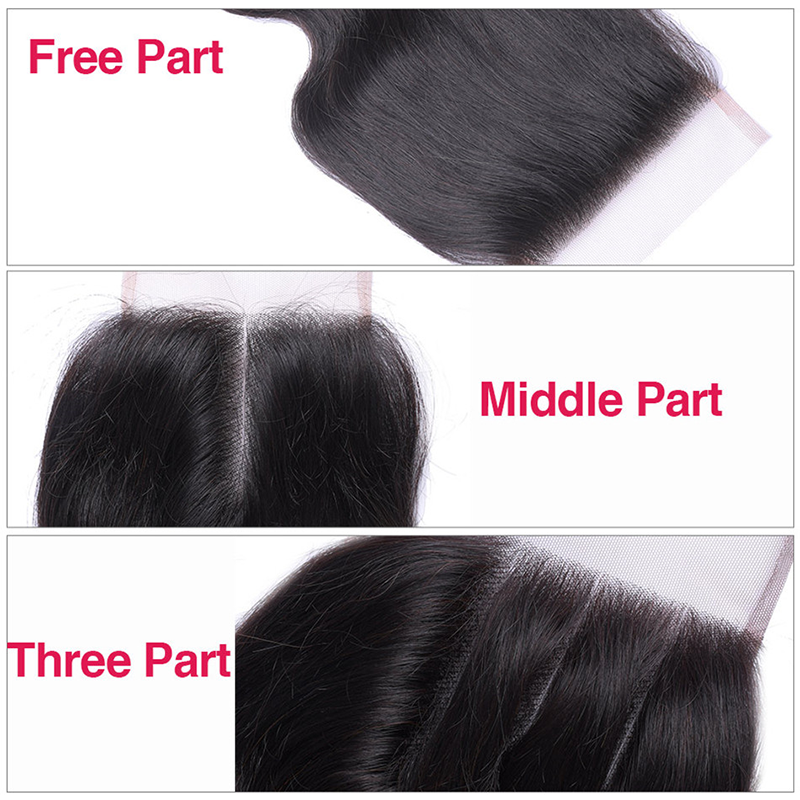 4*4 Lace Closure Virgin Body Wave Hair Weaves Real Human Hair