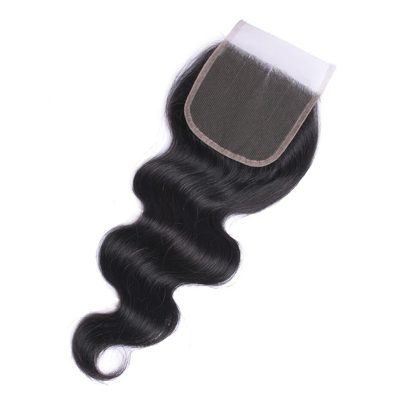 4*4 Lace Closure Virgin Body Wave Hair Weaves Real Human Hair