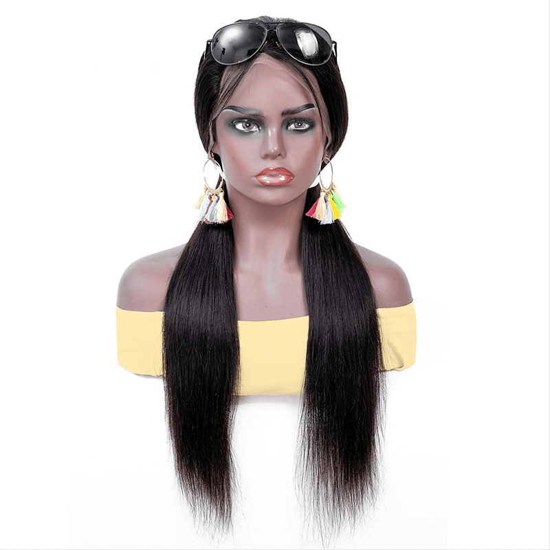 Lace Front Human Hair Wigs 13*4 Pre Plucked Remy Brazilian Straight Lace Frontal Wigs With Baby Hair