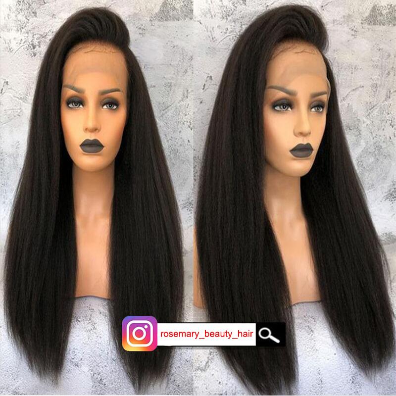 Kinky Straight 13*4 Lace Front Human Hair Wigs Pre Plucked With Baby Hair Malaysian Human Hair Wig