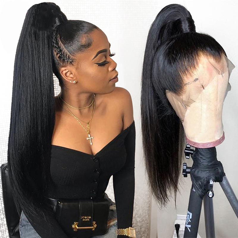 Straight 360 Lace Frontal Wigs 360 Deep Lace Part Human Hair Wigs Swiss Lace Front Human Hair Wigs