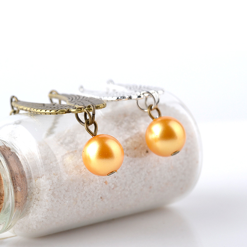 Harry Movie golden snitch  Necklace Vintage silver bronzefly wings bead Pendant Necklace Jewelry