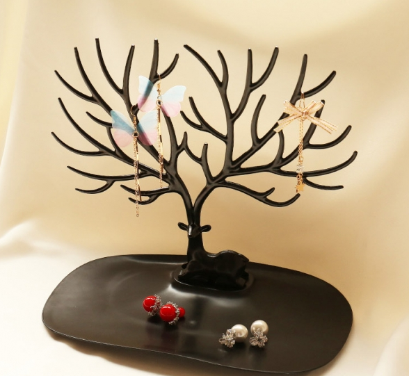 Deer Earrings Necklace  Jewelry Cosmetic Organizer Display Stand Tray Tree Makeup Storage Holder