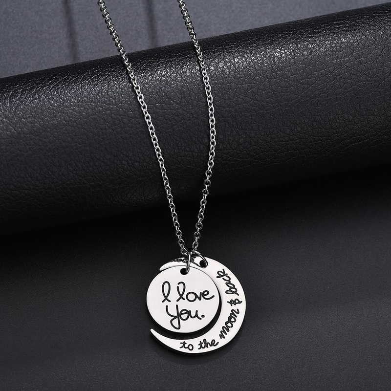 Promise Jewelry Pendant  Stainless Steel Necklace For Couple Lovers Gift