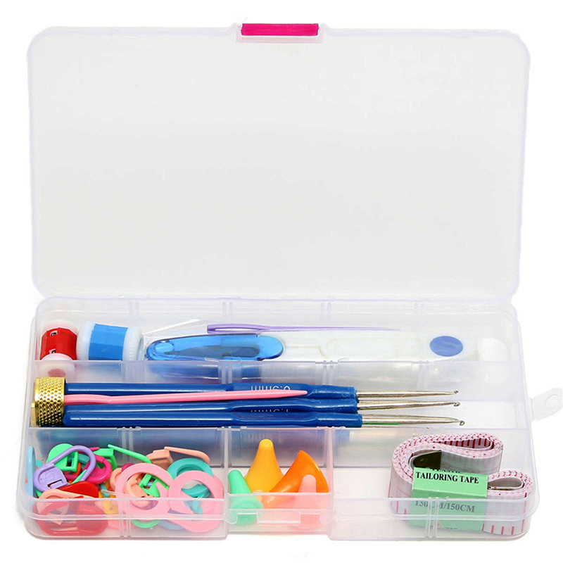 Crochet Hooks Set With Case 14 Styles Knitting Needles Set DIY Needle Arts Craft Scissors Markers