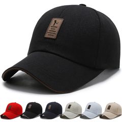 Men's Adjustable Baseball Cap Casual Leisure Hats Fashion Boy Snapback Hat Cap Black adjustable size