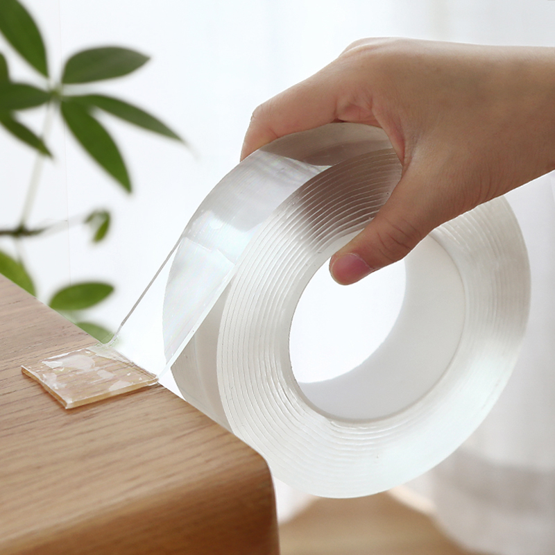 Nano Grip Tape 5m x 3cm Reusable Removable Washable Double Sided Sticky Strips Seamless Traceless Tape Adhesive Kitchen Holder  gecko tape
