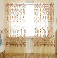 Tulle on The Window Curtains In Living Room Curtain Goods for Home and Kitchen Blinds Housing Fade Into The Bedroom Hall Rose As Picture 100*270cm/Panel