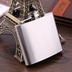 Portable 5 Oz Stainless Steel Hip Liquor Whiskey Alcohol Flask Cap Silver as picture