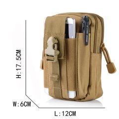 Outdoor Camping Bags Molle Backpack Waist Belt Wallet Pouch Purse Phone Case Climbing Military Bags Green