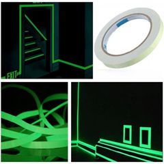 Luminous Fluorescent Night Self-adhesive Glow In The Dark Switch Sticker Tape Safety Warning Tapes as picture 10mmX3m