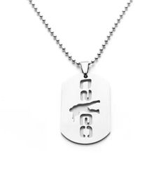 Necklace Counter StrikePendant Fashion New Statement Stainless Steel Jewelry Men Silver FREE SIZE