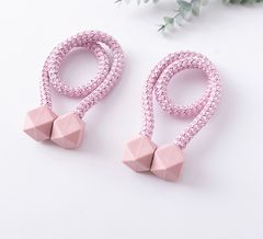 2pcs Magnetic Curtain Tiebacks, Decorative Curtain Pink FREE SIZE