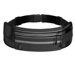 Waist bag Belt bag Men Sports Fanny Pack Mobile Phone Bag Gym Running Black FREE SIZE