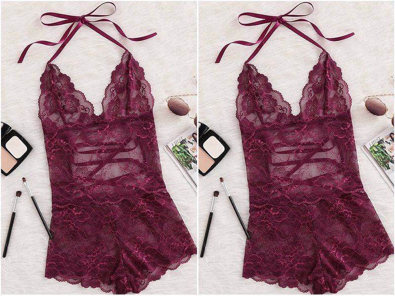 Women&apos;s Sexy Lace Sleepwear Sleepwear Sleepwear Suit