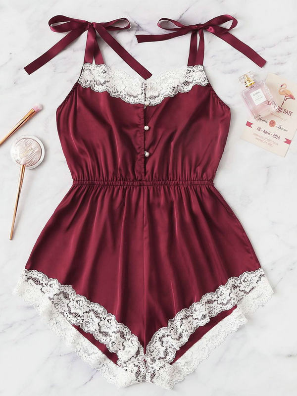 sexy sleepwear Adult lingerie lace romper home sleepwear