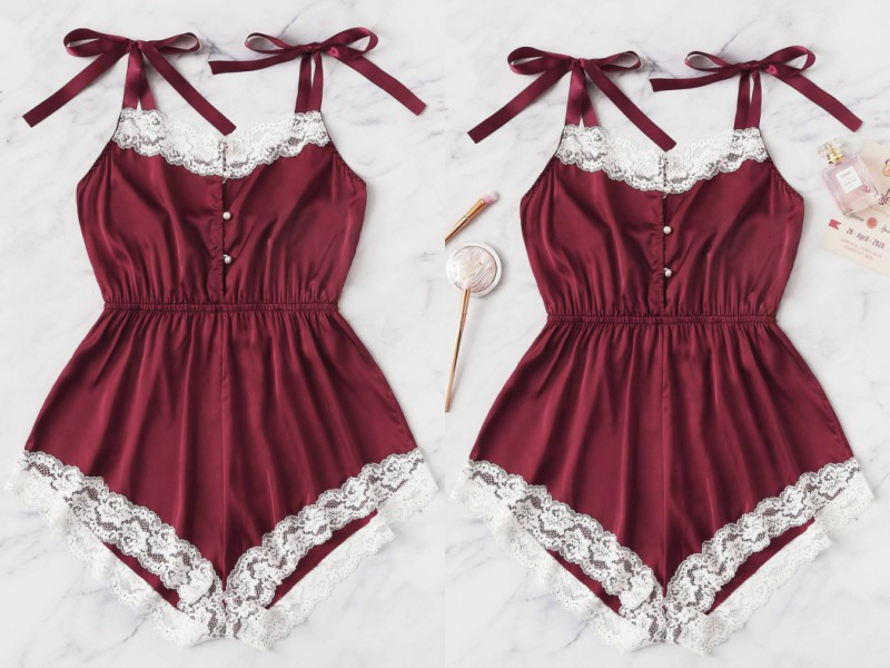 sexy sleepwear Adult lingerie lace romper home sleepwear