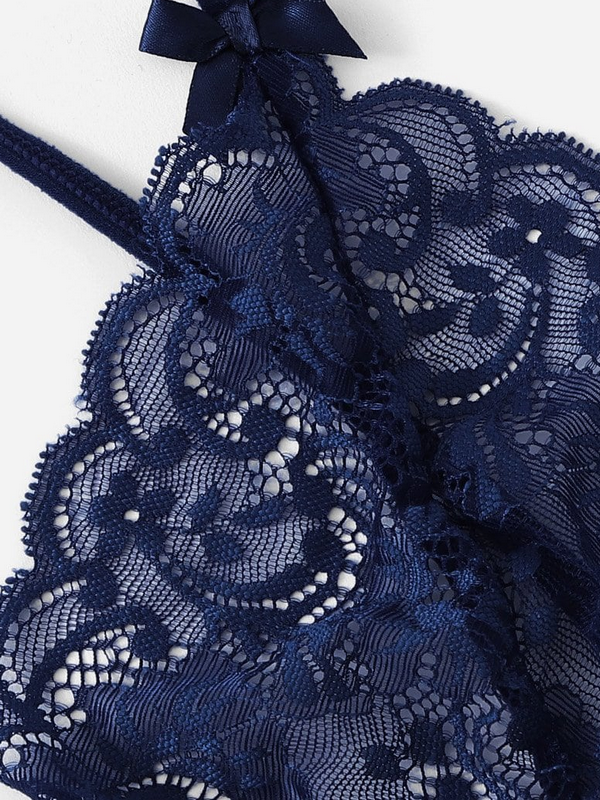 Sexy lace lingerie set lace hollow out front open back fancy ladies sexy lace lingerie sets