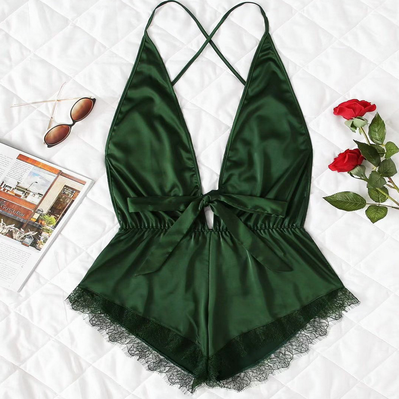 Sexy conjoined Fashion Short Sexy Connected Sleepwear