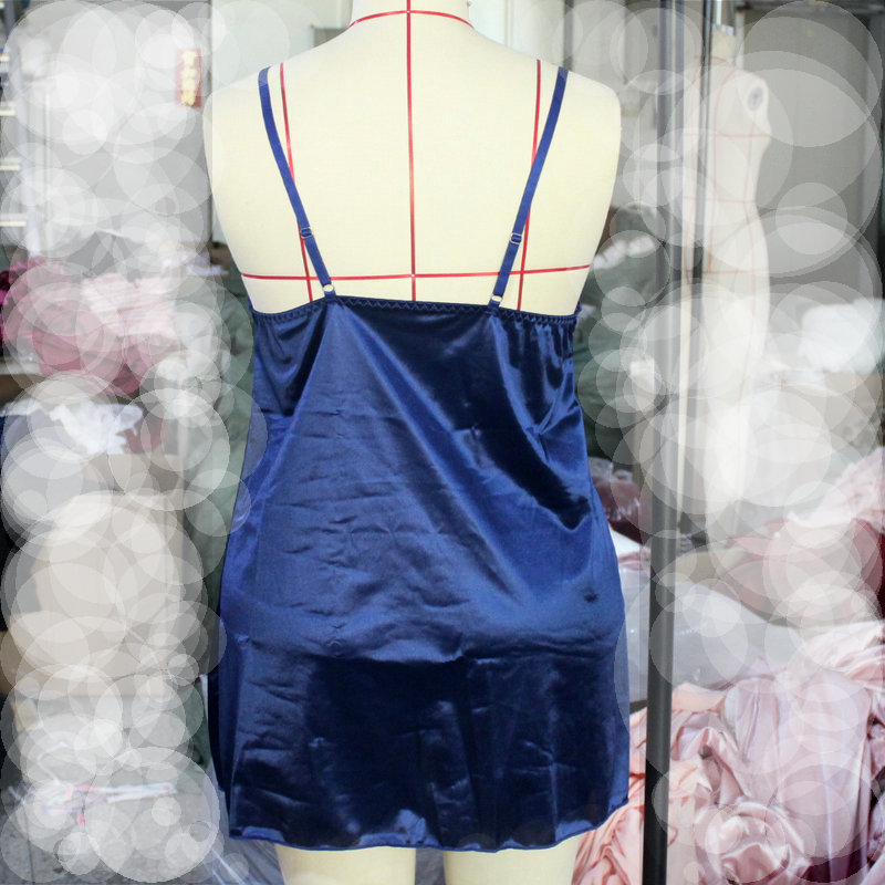 Women New Fashion Sling V Neck Plus SizeSexy Silk Satin Sleeveless Elegant Sleep Dress