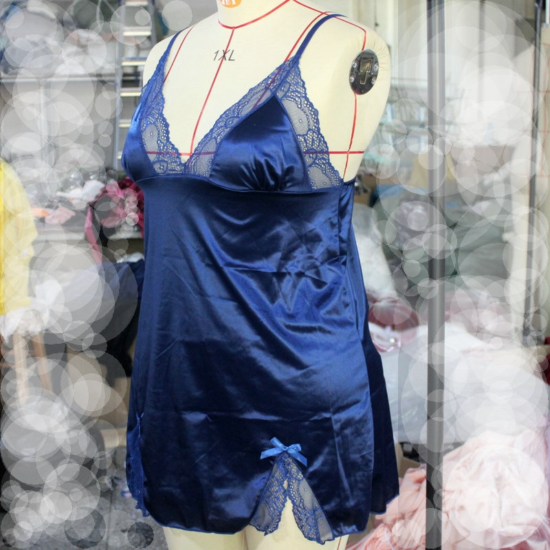 Women New Fashion Sling V Neck Plus SizeSexy Silk Satin Sleeveless Elegant Sleep Dress