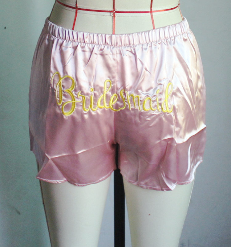 Sexy silk pajamas female summer sexy silk Lingerie  shorts two-piece set