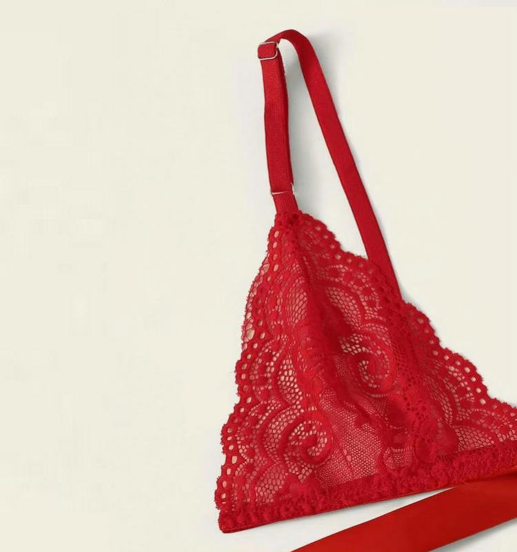 Newest women hot sale sexy lace lingerie 3 pcs bra sets Sexy Lace Lingerie
