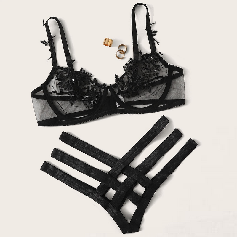 Sexy lingerie female sexy underwear hot style hollow-out  bra set women sexy underwear two-piece