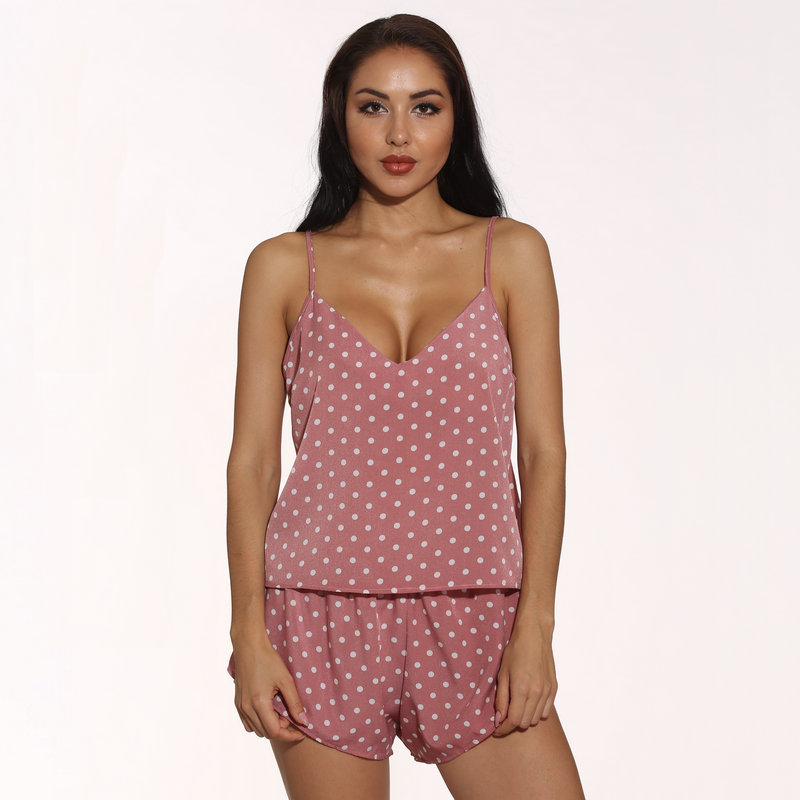 Women&apos;s floral special price fashion women&apos;s Chiffon suspender short Pajama suit