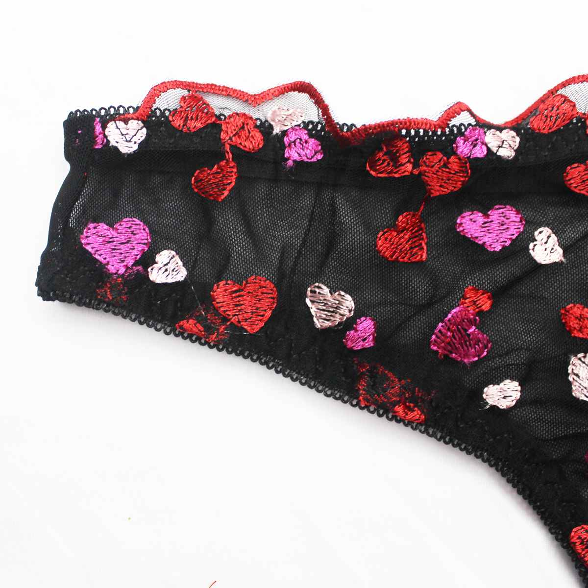 The latest style sexy lace aestheticism flower heart embroidery hollowed out Underwear Set