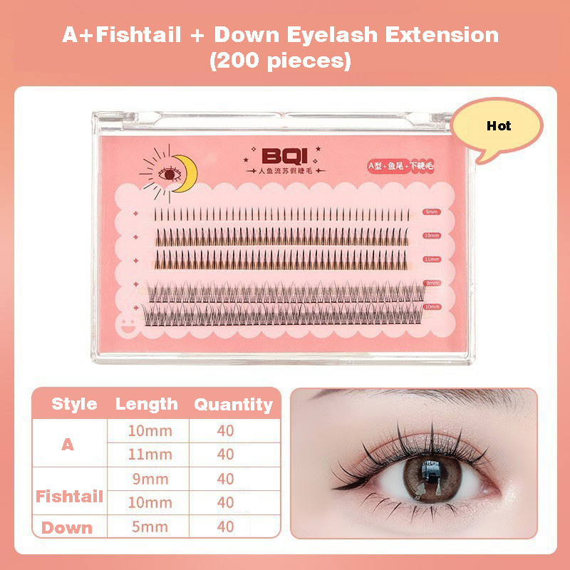 DIY False Eyelash Extension, 3D Effect Individual Melt Flare Lash Cluster Natural Lashes Set, Home Eyelash Extension, Lashes Pack