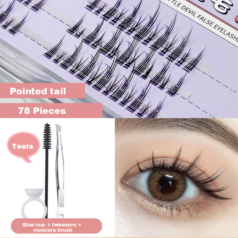 DIY False Eyelash Extension, 3D Effect Individual Melt Flare Lash Cluster Natural Lashes Set, Home Eyelash Extension, Lashes Pack