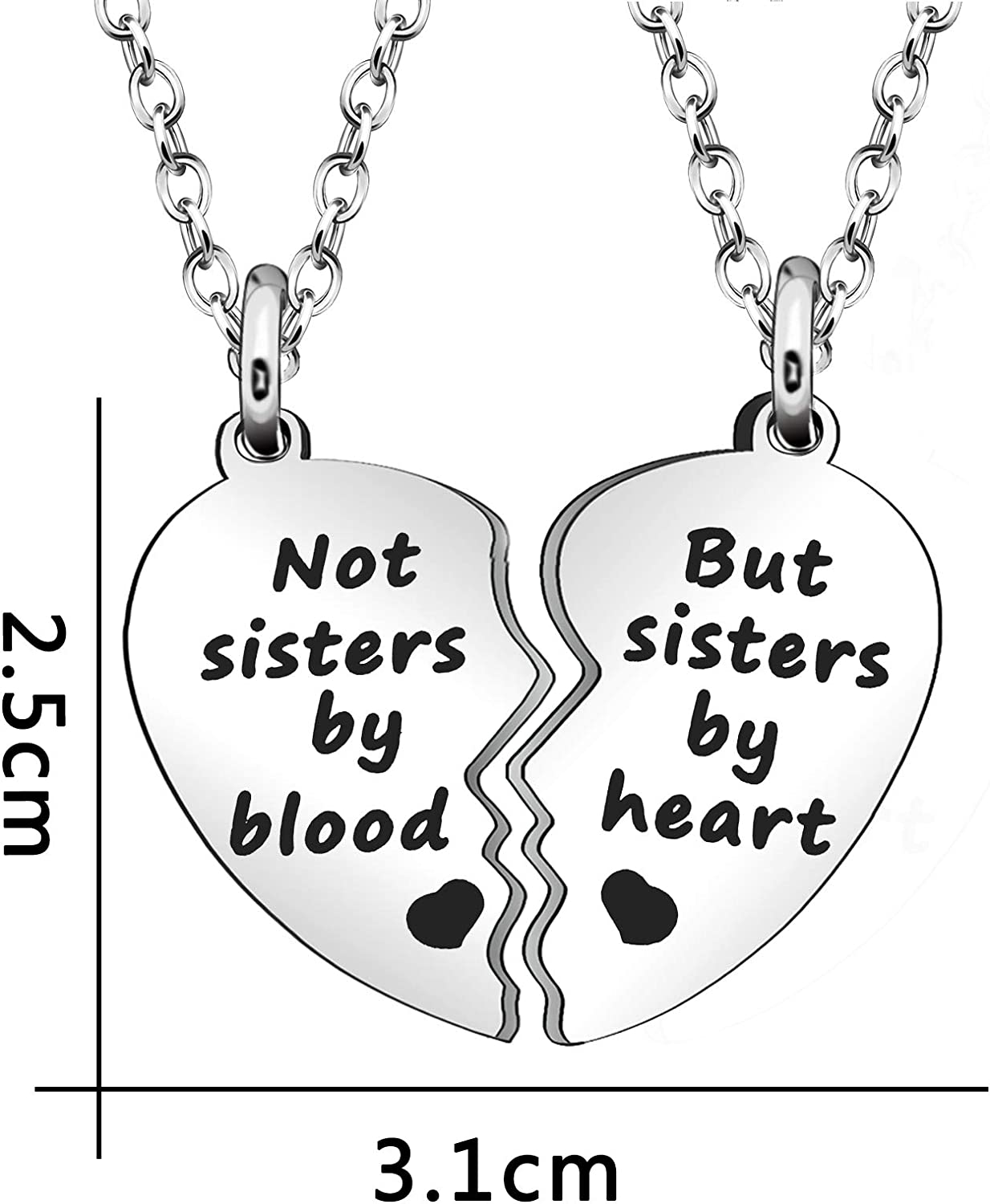 Broken Heart Shape Friendship Necklaces Women Girl Jewelry Gift BFF Necklace for 2-Split Heart Necklace Gifts for Her