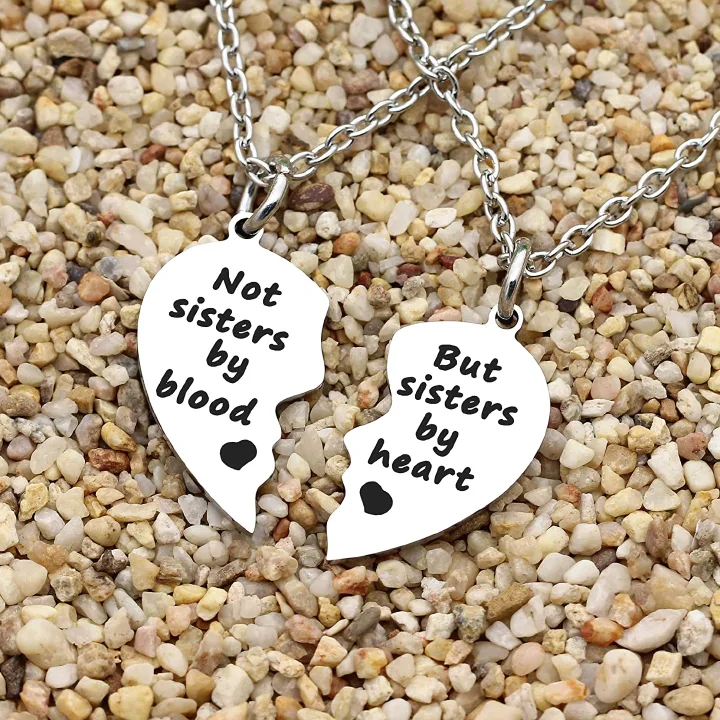 Broken Heart Shape Friendship Necklaces Women Girl Jewelry Gift BFF Necklace for 2-Split Heart Necklace Gifts for Her
