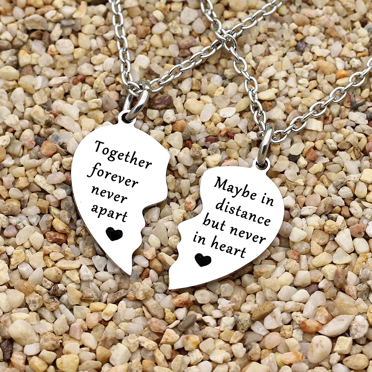 Broken Heart Shape Friendship Necklaces Women Girl Jewelry Gift BFF Necklace for 2-Split Heart Necklace Gifts for Her