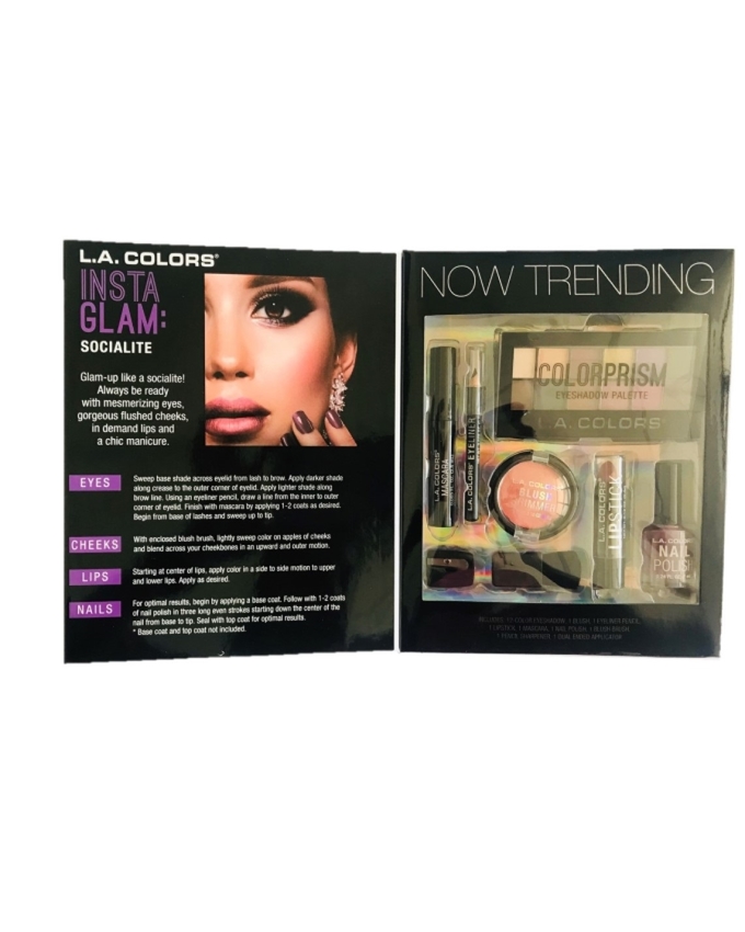 L.A Colors 20 Pc. Insta Glam: Eye, Lip &amp; Nail Kit - Socialite